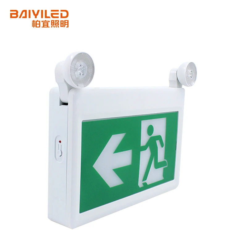 Lumen 100LM Led Battery 3.6V Ni-Cd Duration Backup Time 90Min 120Mins Emergency Led Exit Sign Running Man Projector Light