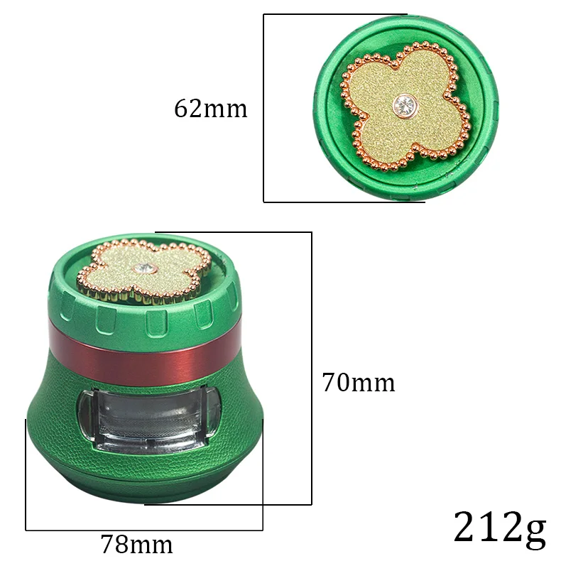 GZ33634416 Rubber Paint New Vase Design 4 layers Colored Petal Smoking Accessories Tobacco Crusher Herb Grinder
