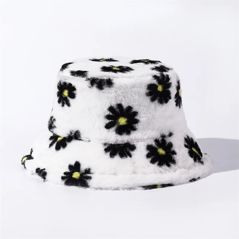 New Autumn Winter Unisex Furry Lady Thicken Flat Top Cap Unisex Men Panama Outdoor Fisherman Hat Caps Winter Warm Hat For Women