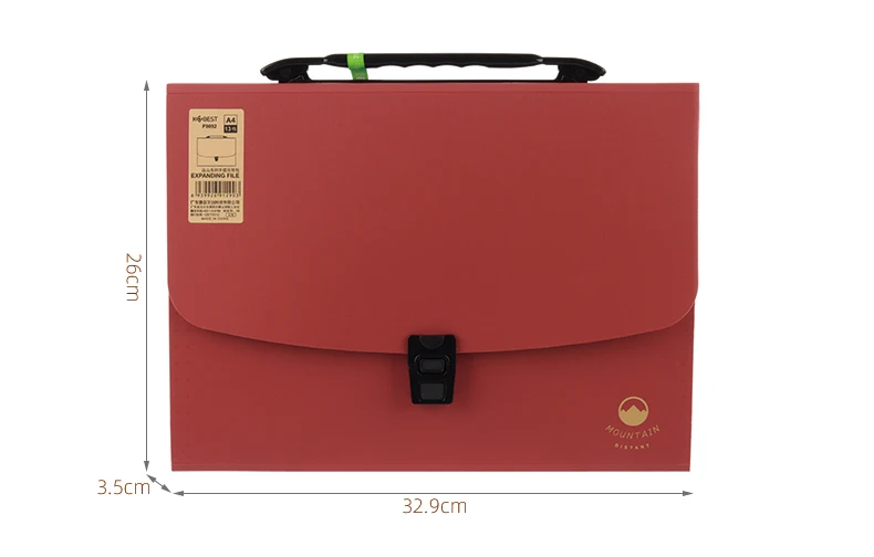 Hot selling portfolio A4 students portable hand office stationery pp document expanding file folder