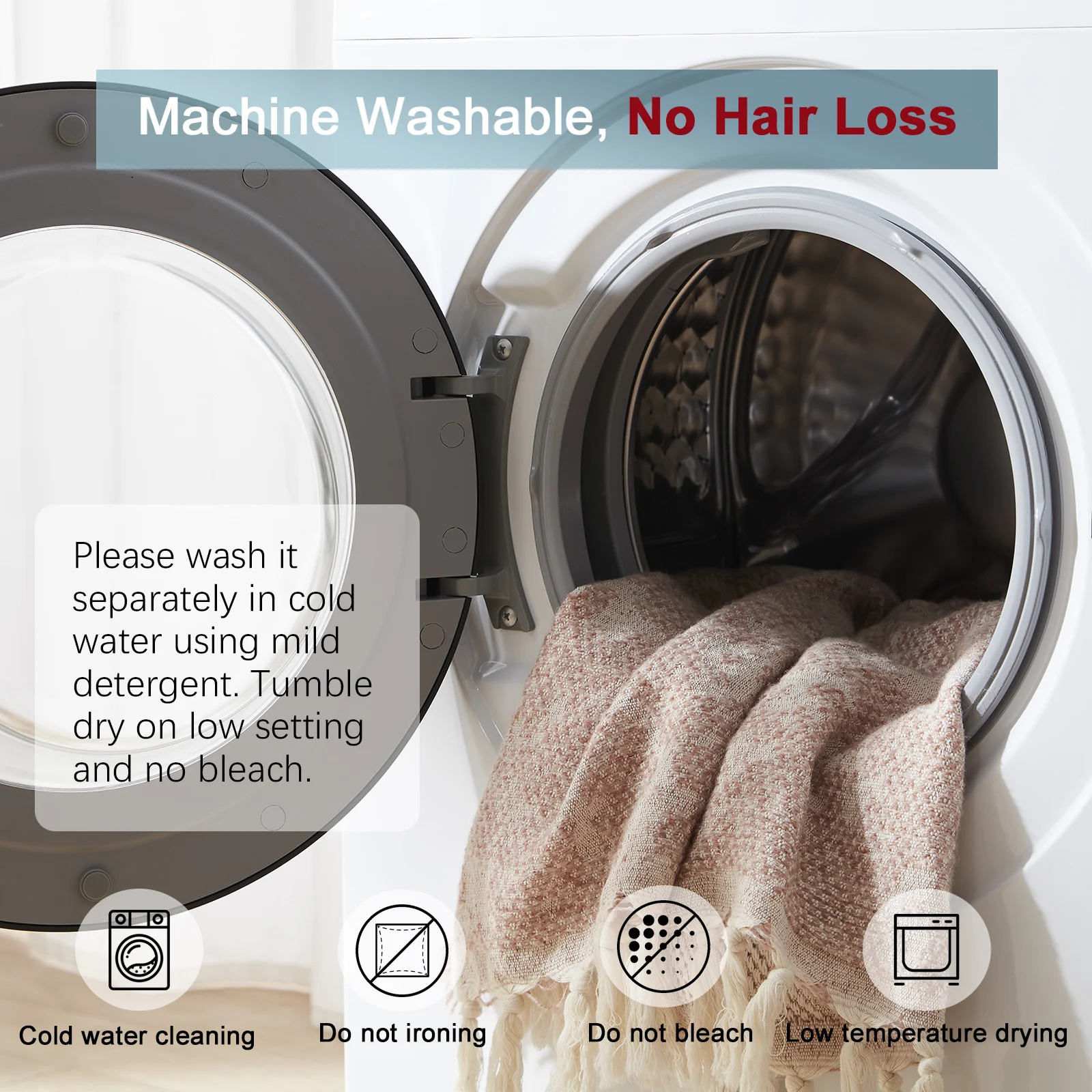 BLX cotton and Wool 60x79 inches custom luxury design wool Sofa Cover blanket