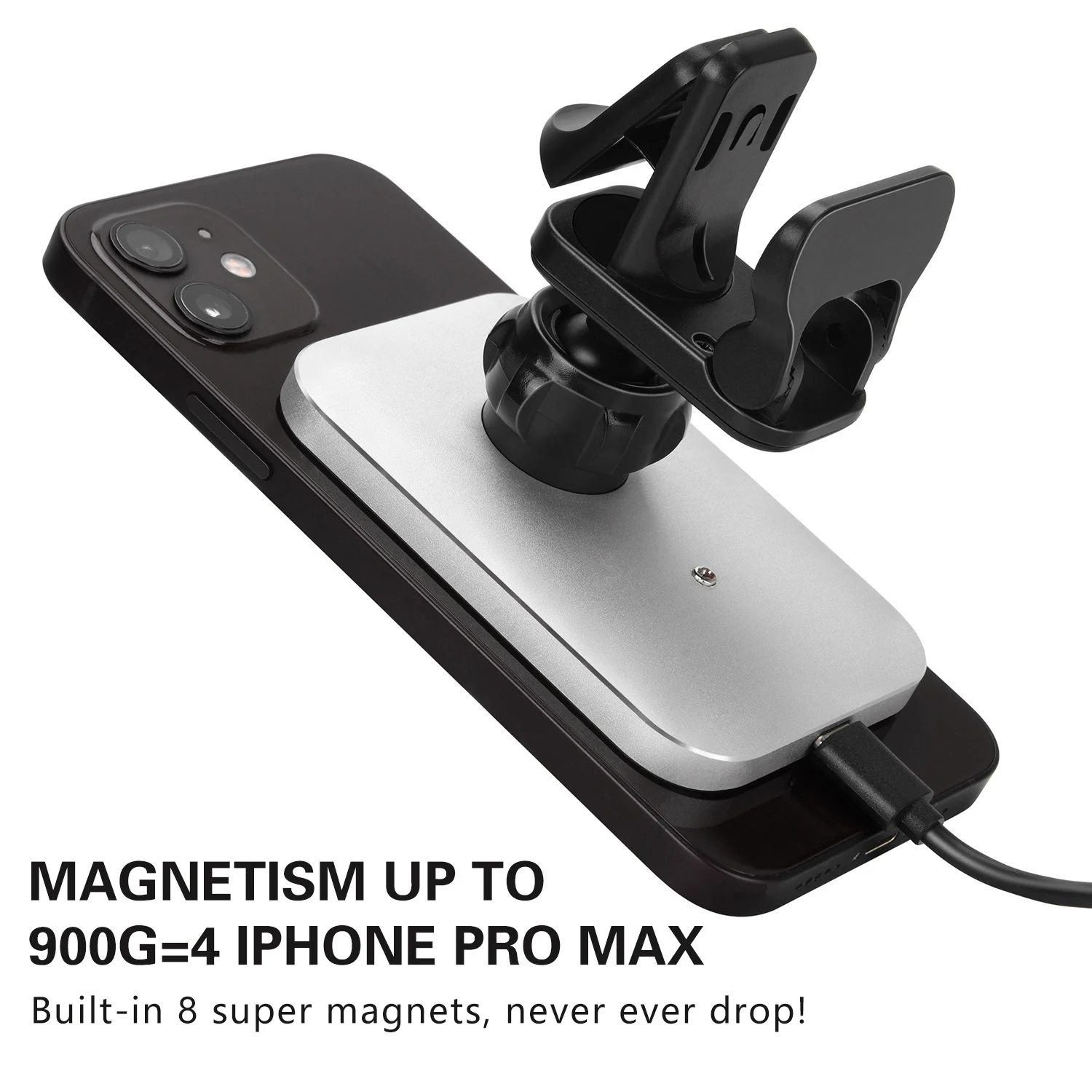 Upgraded New Product Portable Magnetic 15W Fast Charging Mount Phone Holder Wireless Car Charger