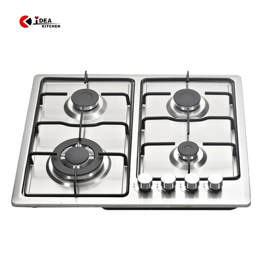 IDEA 4-Burner Stainless Steel Gas Stove for Outdoor Hotel and Household Use Built-in Design for Garage Application