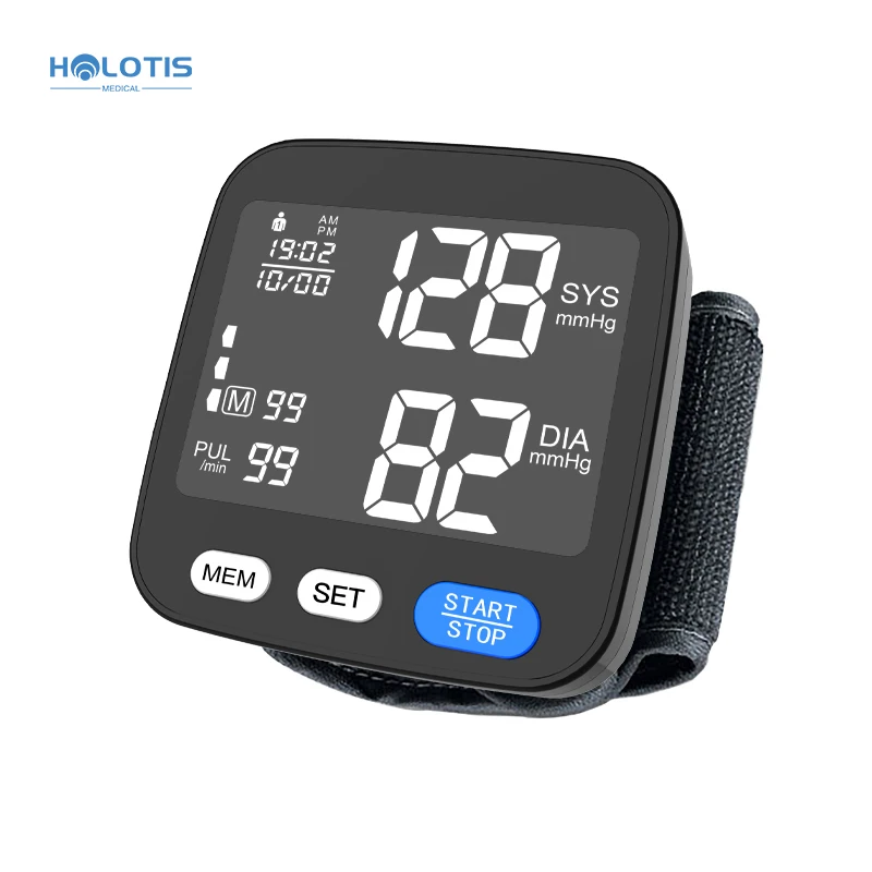 Top Selling Digital Electronic Blood Pressure Monitor Wrist Automatic Blood Pressure Machine BP Equipment Apparatus Device