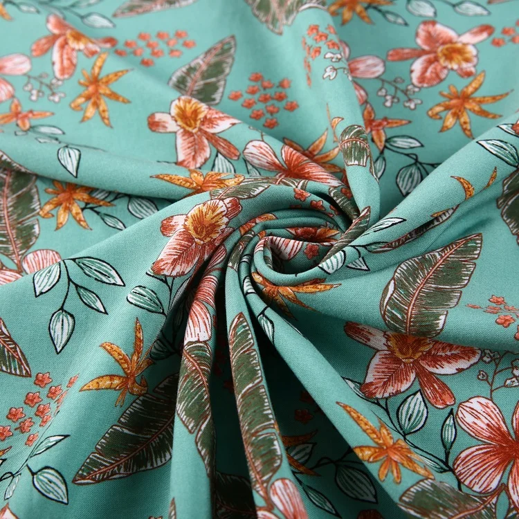 100% viscose rayon screen print fabric rayon african  wax prints spun rayon  weaving fabric 6 yards