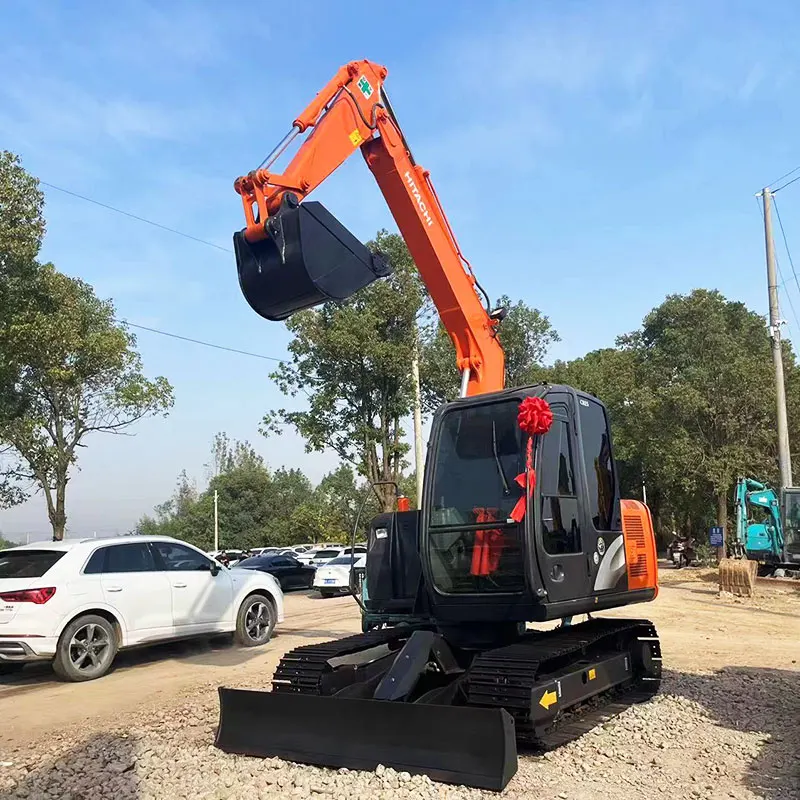 Японские импортные Подержанные экскаваторы Hitachi ZX70 Резиновые Гусеничные 7 тонн экскаватор Hitachi70 для продажи