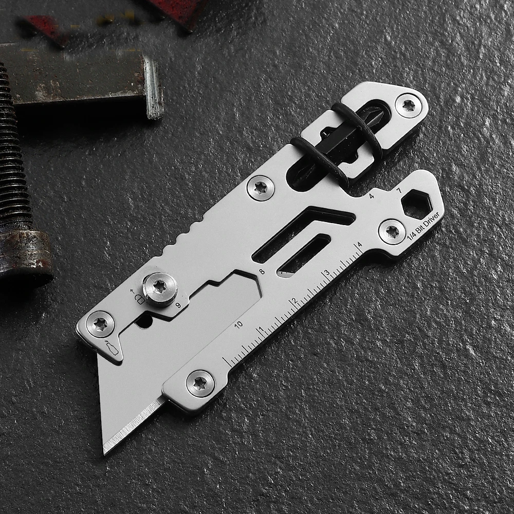 New Outdoor Fixed Blade Multifunctional Combination Tool Home EDC Tool with Safety Switch Pocket Knife