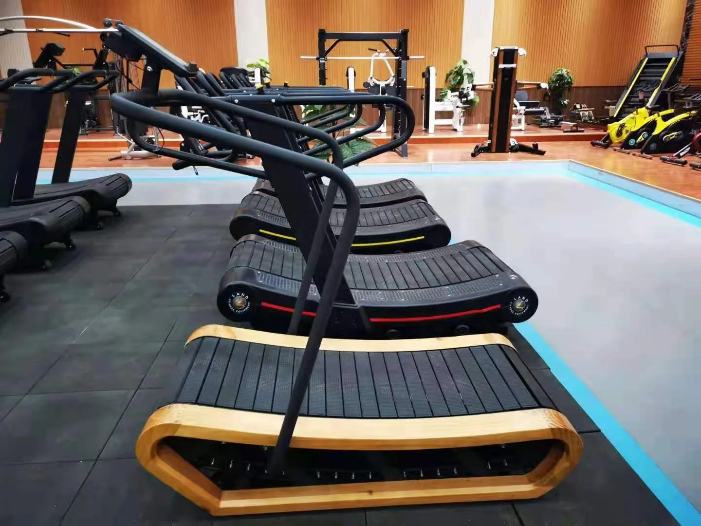 Unpowered Treadmill Factory Price Commercial/Home/Gym Cardio Treadmill  No motor Treadmill Curve Wood curved treadmill