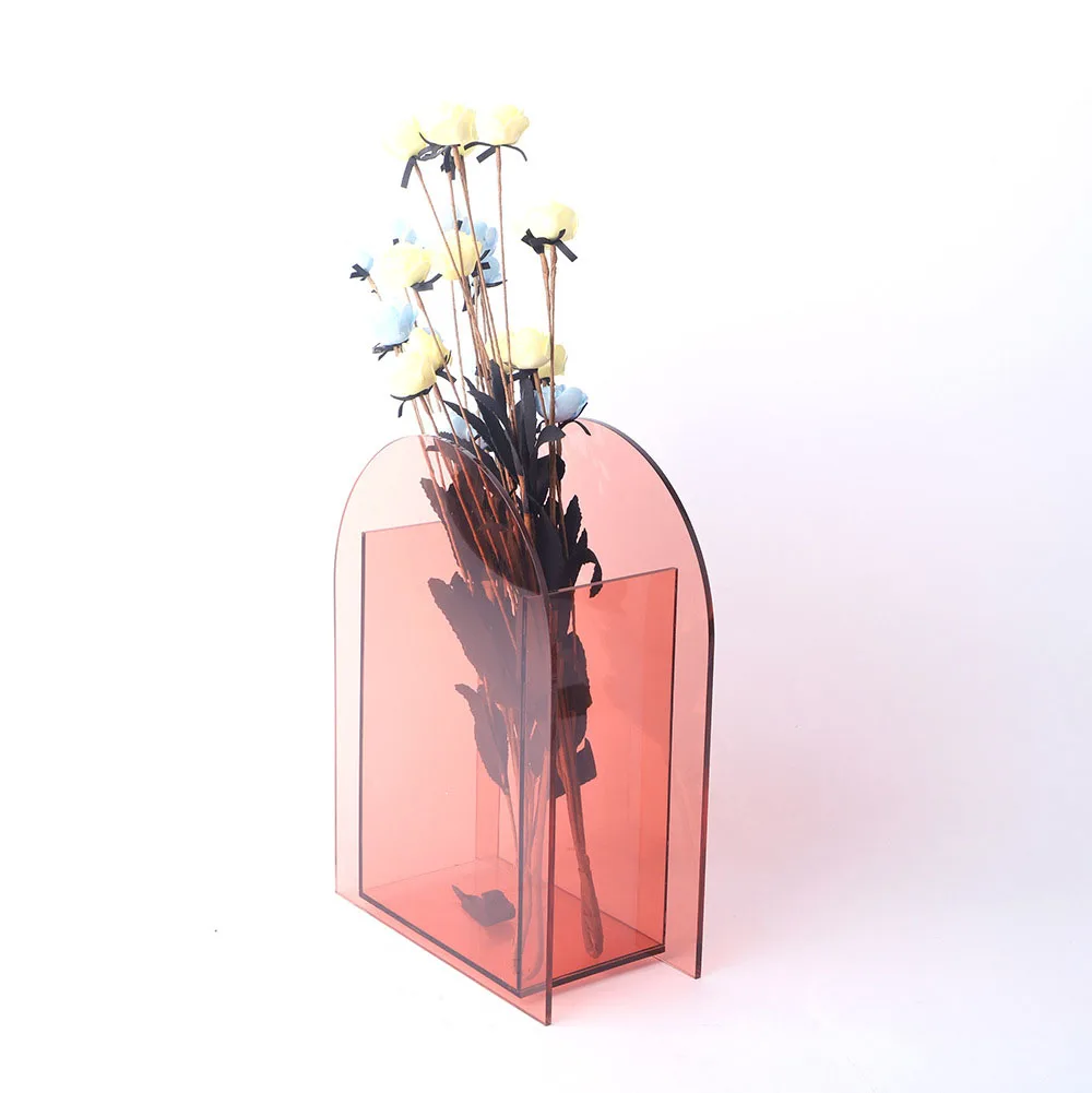VONVIK Home Decoration Vase Ornaments Flower Box Acrylic Vase