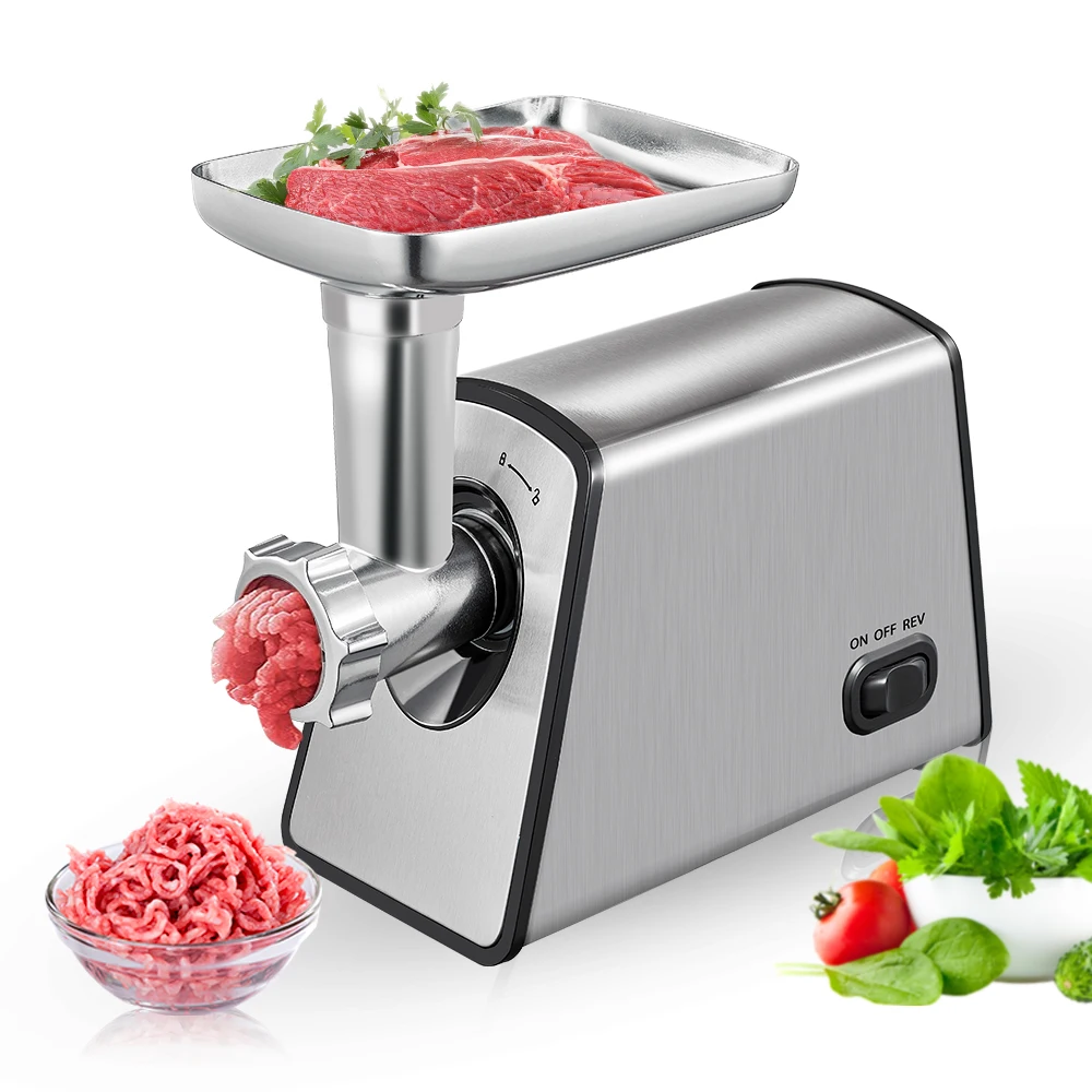 Custom Logo Small Meet Grinder Machines Electric Meat Mixer Grinder Stainless Steel Grinder Machine For Home Kitchen