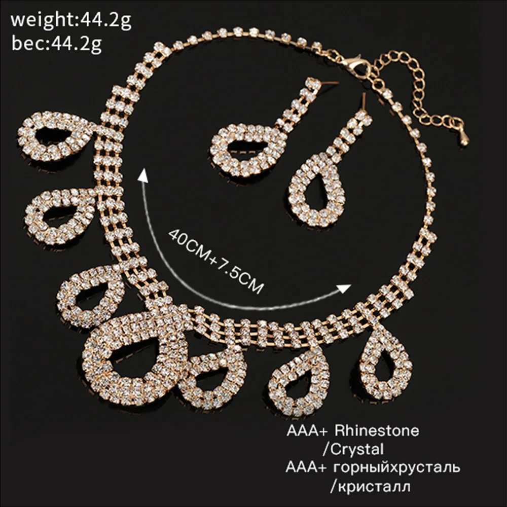 2 шт./комплект женские серьги с кристаллами