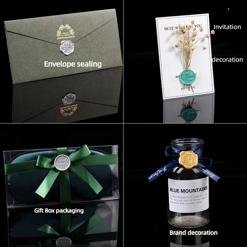 Fire paint wax mark fire paint seal sticker envelope seal wedding invitations fire paint paste logo customization