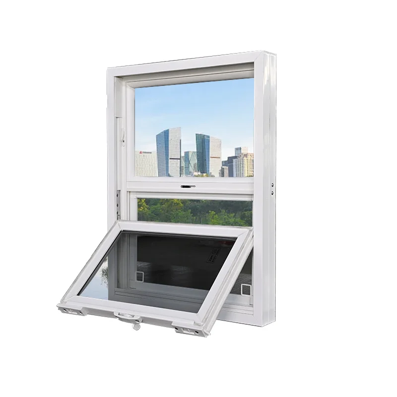 Supplier cheap price high tempered glass double glazed single hung upvc sliding windows