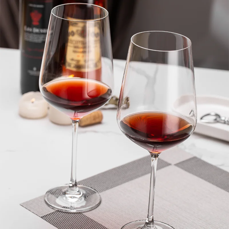 IDELITA Unique Designed 770ml 26.04oz Home Glassware Clear Lead Free Crystal Wine Glass Goblet