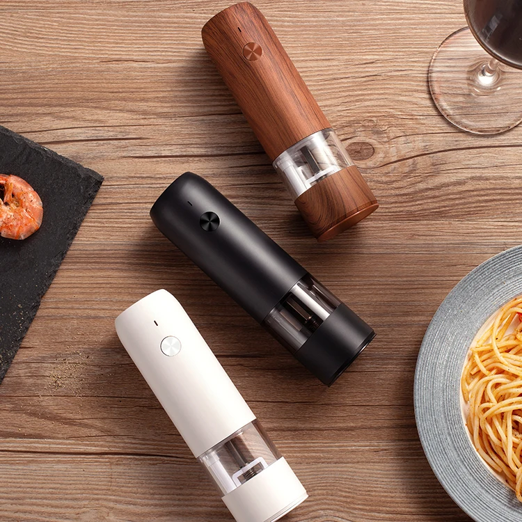 Хорошее качество перезаряжаемая автоматическая работа из нержавеющей стали электрическая мельница для перца и соли набор