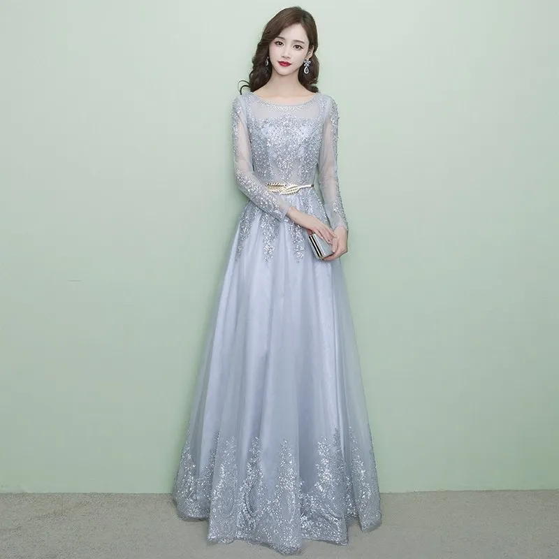 
 DS1084 арабский Ближний Восток платье женские блестящие туфли с вышивкой и длинными рукавами Русалка Vestido De Festa для вечеринки и выпускного бала; Платье  