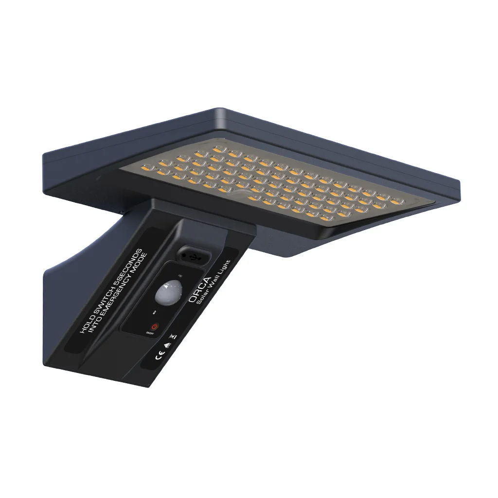 MIC Lamp radar Sensor Powered Led Waterproof Outdoor Solar Wall Light