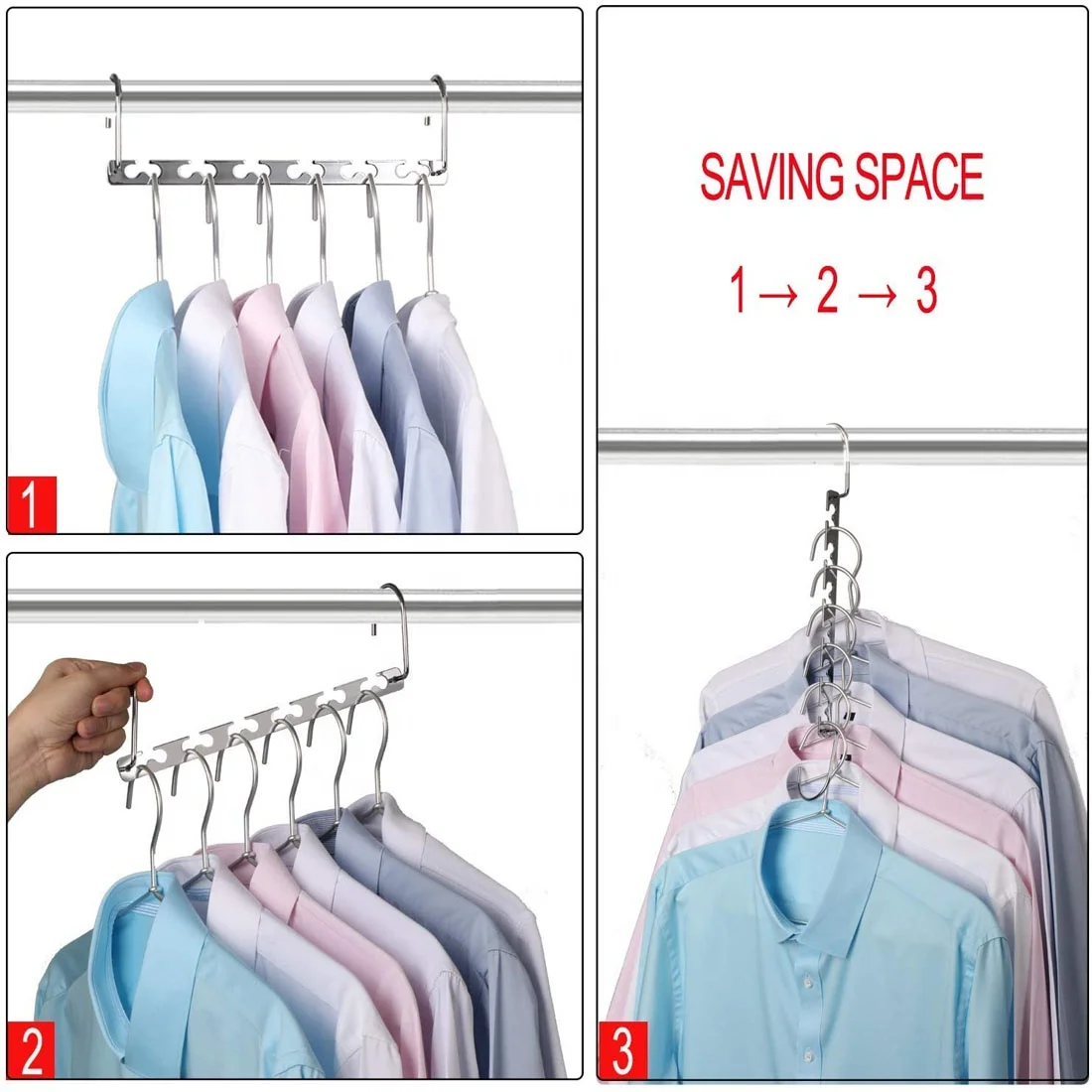 max space saver metal  wonder garment space saving hanger organizer