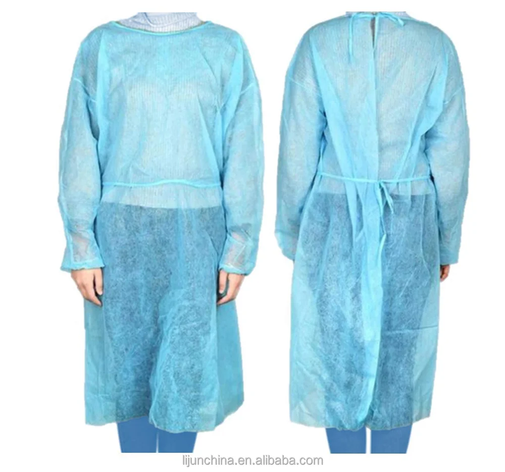 Level 2 AAMI 3 Surgical Gowns Coverall Short Sleeve Paper Dressing With Ties Pink Sergical Operating Disposable Lisolation Gown