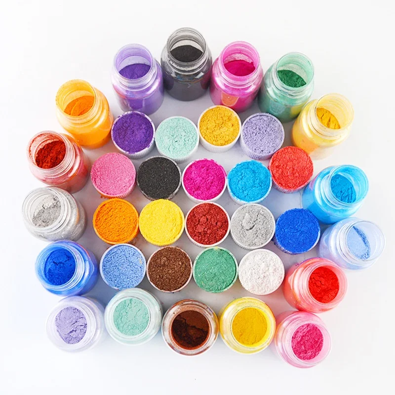 Early Riser Flash Pigment Color Pigment Mica Powder Pearl Epoxy Resin 18 Color Carton Decorative Accessories