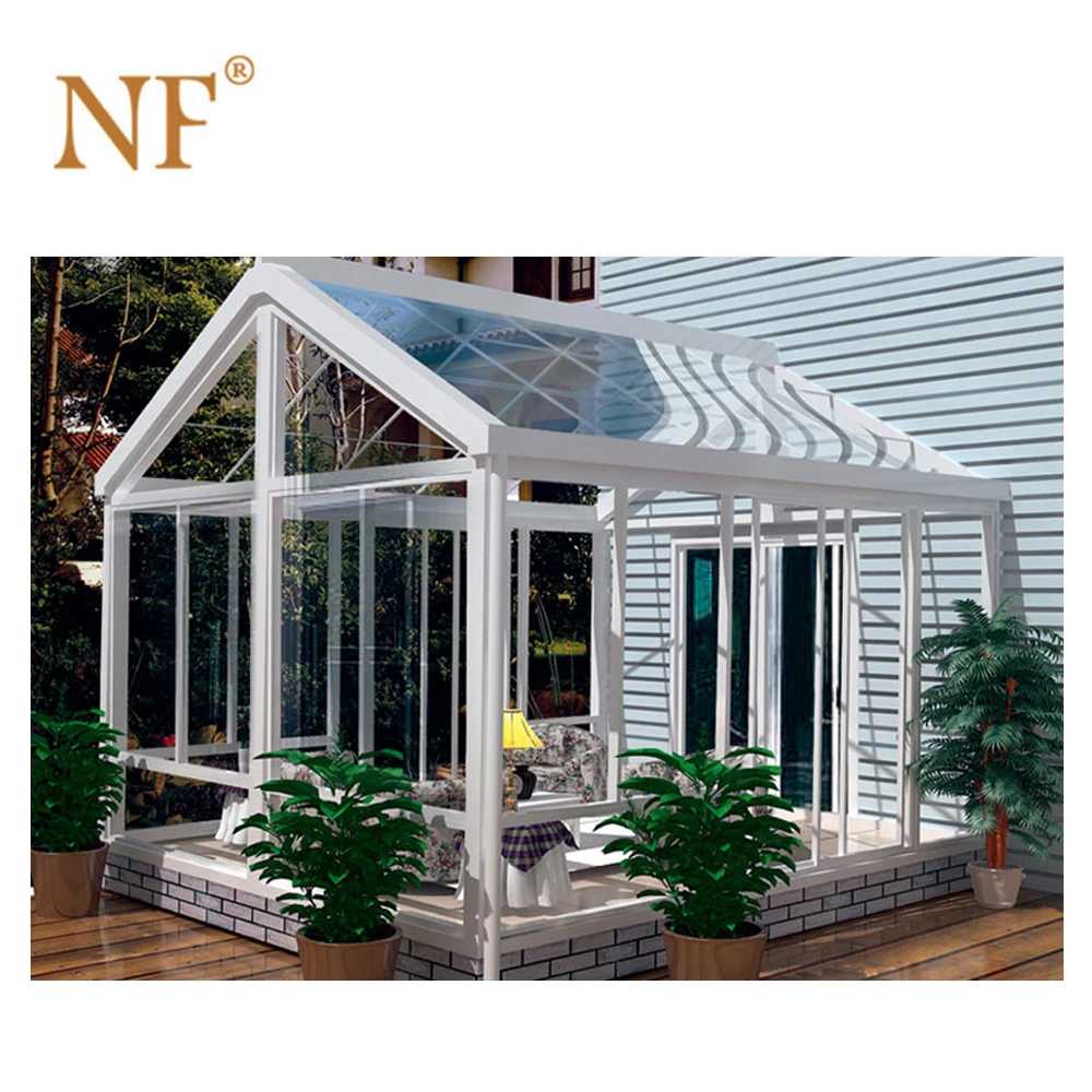 Aluminium alloy sunroom glazed prefab house