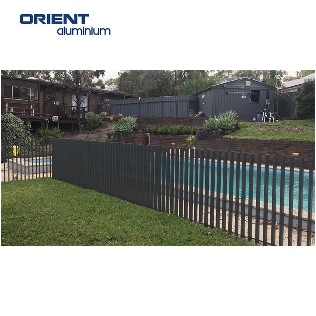 Aluminum Vertical Slat Picket Fence Privacy Aluminium Blade Fence Modern Metal Fence Panel Cheap Price