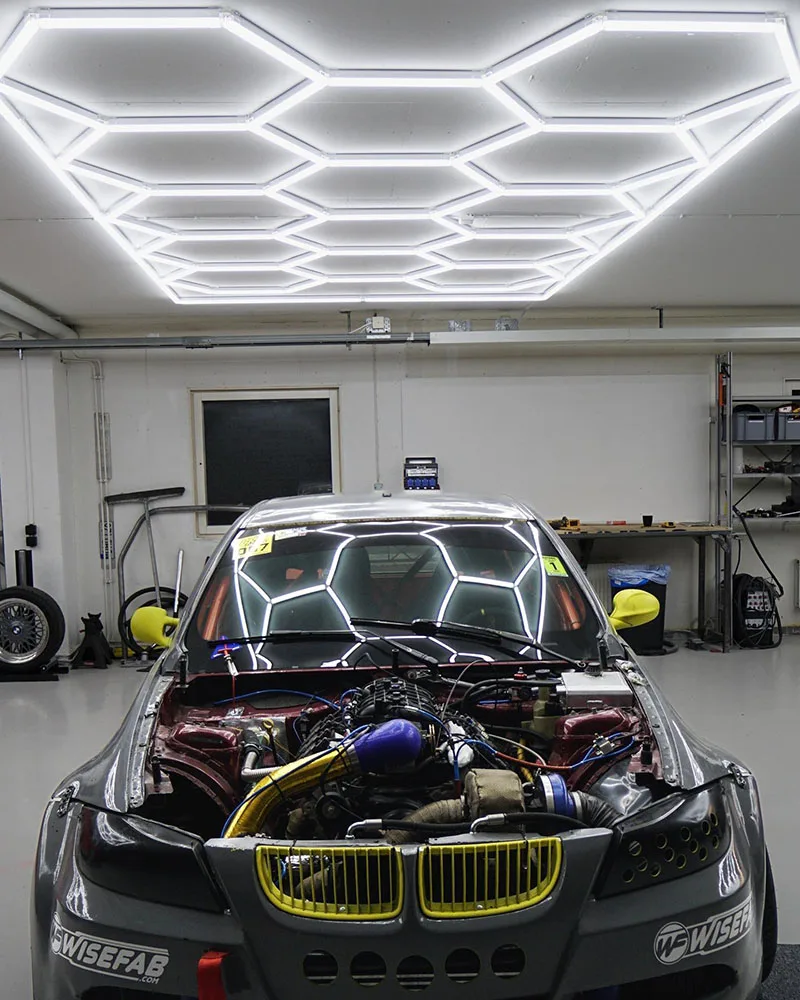 Hot Sale Led Hexagonal Light For The Car Showroom Garage Lamp Car Detailing Lights