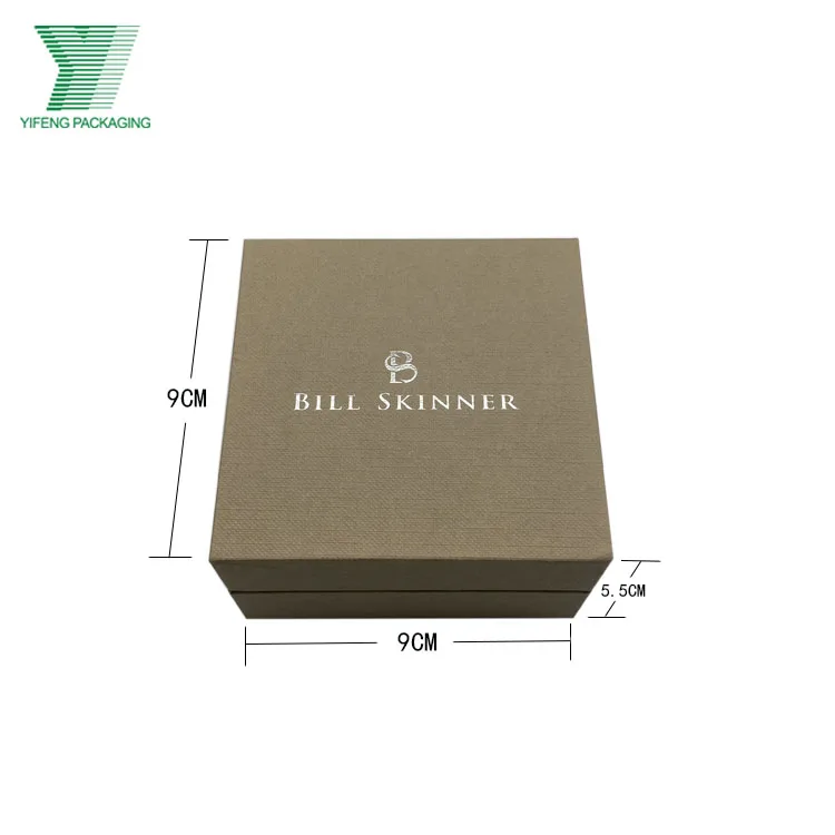 Упаковка из Гуанчжоу, Экологически чистая винтажная Роскошная Упаковка из драгоценных камней с подкладкой, серая картонная упаковочная коробка