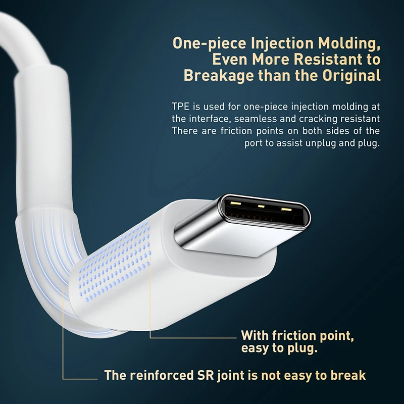 
supporting baseus tech Wireless BMX Mini White MFi certified Type C to iP PD USB Cable18W Fast Charging Data Transmission 