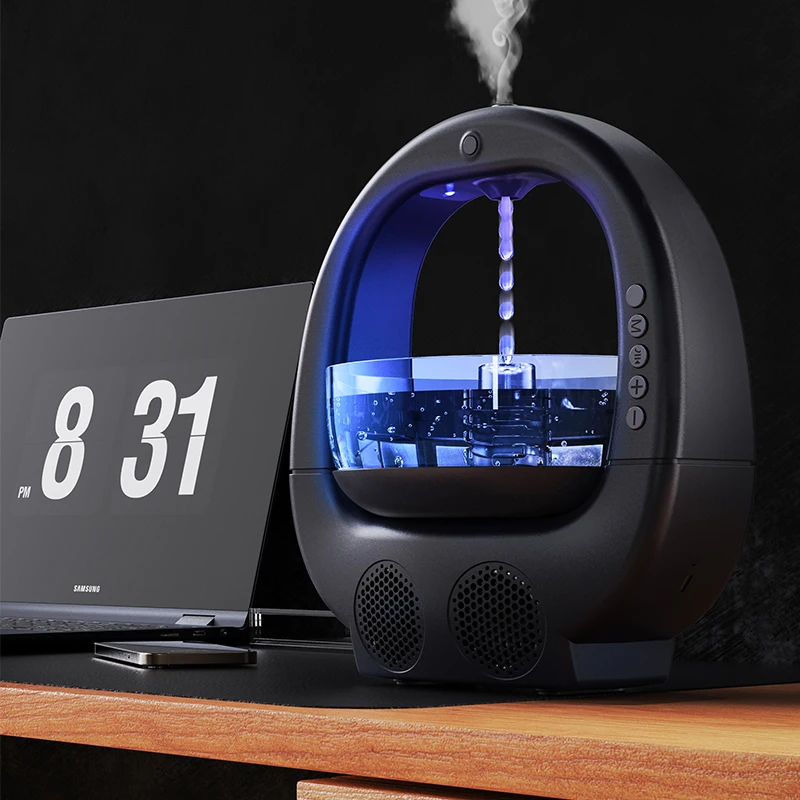 2024 Лидер продаж антигравитационный увлажнитель воды Bluetooth динамик ночной свет