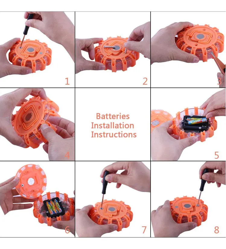 China Supplies Led Emergency Traffic Warning Light Led Road Flares Safety Light With Magnet