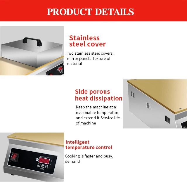 High Quality Stainless Steel Thickened Grill Countertop Griddle Gas Griddle Commercial