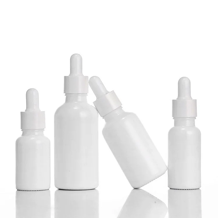 Rose Golden 10/15/20/30/50/100ml Glass Dropper Bottle White Porcelain Cosmetic Serum Pipette Vials Essential Oil Dropper Bottle