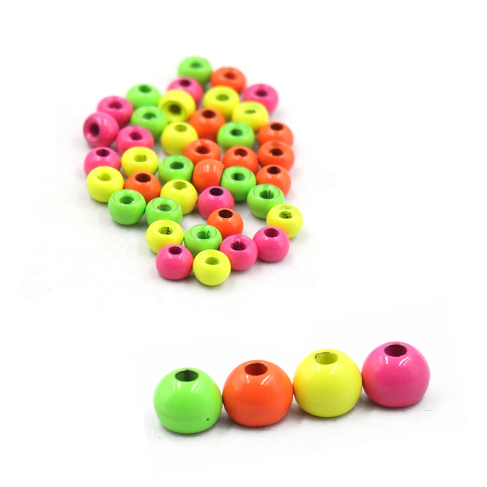 Black red pink yellow green orange Fly Tying Beads Accessories Nymph Flies Fish Tungsten Beads Head
