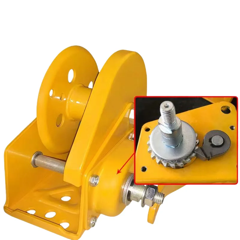1200lbs Hand Operated Cable Manual Winch Cable Pulling Hand Winch With Wire Rope Hand Towing Winch