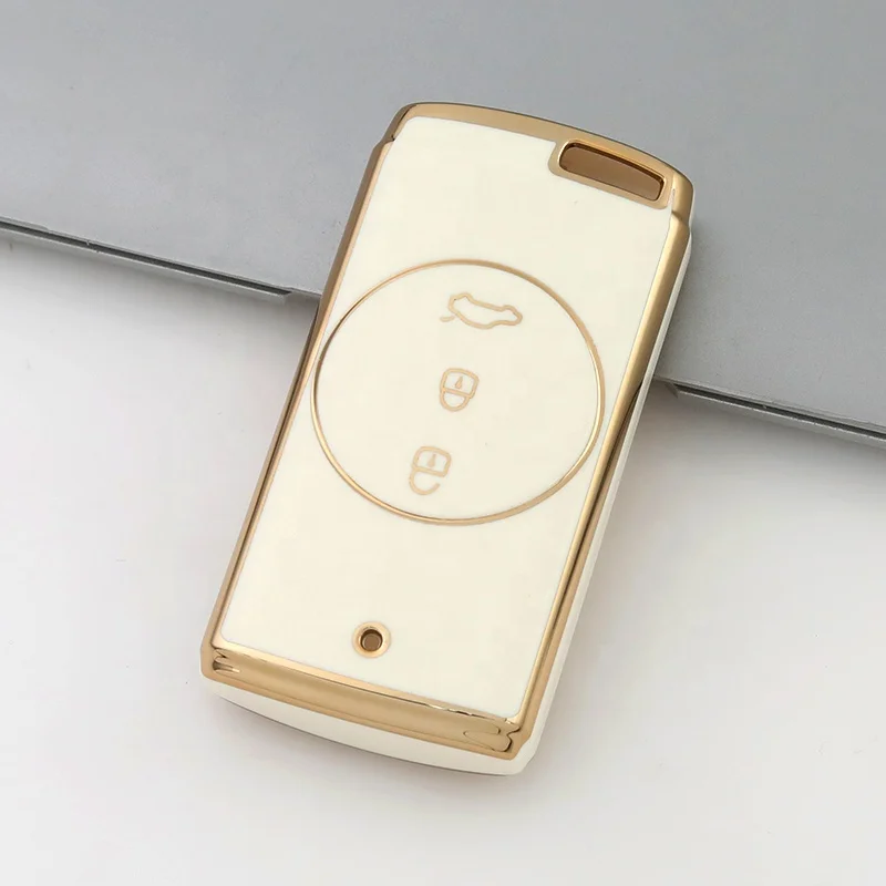 Gold Edge TPU Car Remote Key Cover For Chery Tiggo 7 Pro 8 Plus Arrizo 5 Car Key shell