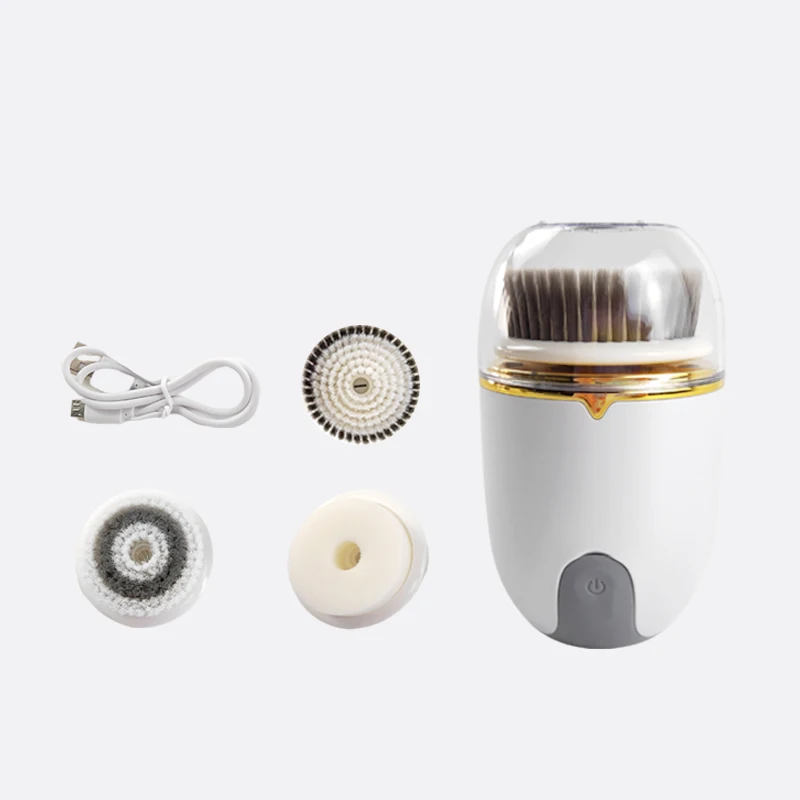 2021 New Deep Cleansing Gentle Exfoliating Soft Fur Chargeable Electric Facial Cleansing Brush
