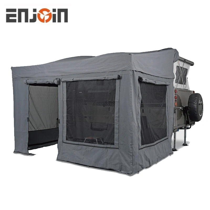 ENJOIN 2022 Hot Garavan Tent Car Awning Factory Customized Roof Top Tent  Car Side Awning for Outdoor Camping