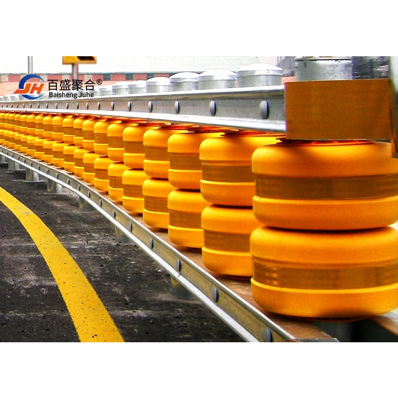 Highway rolling guardrail high-speed rotating guardrails road new anti-impact roller guardrails EVA foam roller barrels