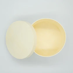 Biodegradable To go Box Put Pulp Pudding Pastry Foot Tart Cake Food Packing Board Round Wooden Chocolate Brie Cheese Boxes