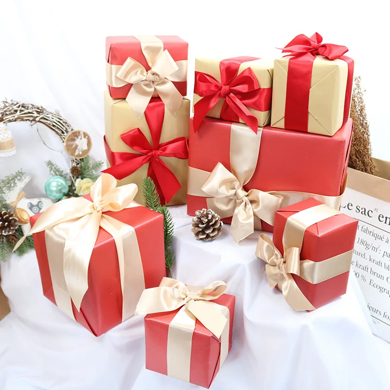 Christmas Gift Box Set Landscape Decoration Creative Window Decoration Tree Decoration Gift Box