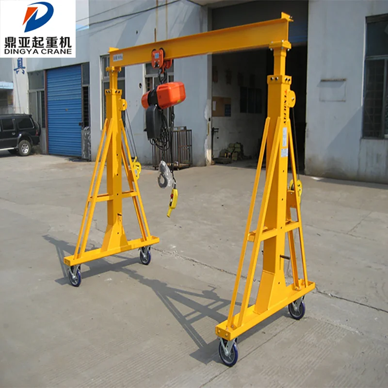 DY High quality 0.3t 1t 2t 3t 4t 5t 6t 8t 9t 10t 380v Manual Indoor Trackless Mobile Portable Gantry Crane