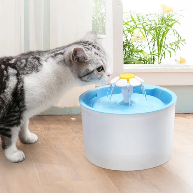 Automatic Stainless Steel Plastic Cat Dog Water Fountain Smart Pet Cat Feeder