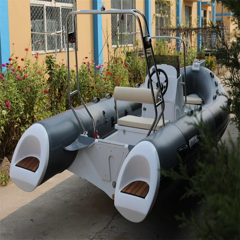 2024 The  cheap luxury boat yacht fiberglass RIB-470 center console boat