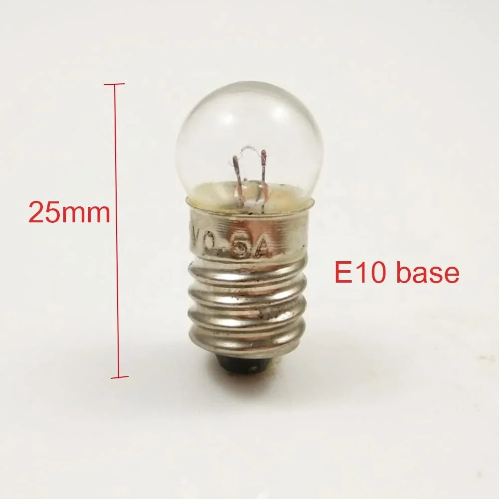 E10 Screw Type Signal Indicator Light Bulb 1.5v0.3a 10mm Small Bulb For Physical Science Electrical Laboratory Equipment School