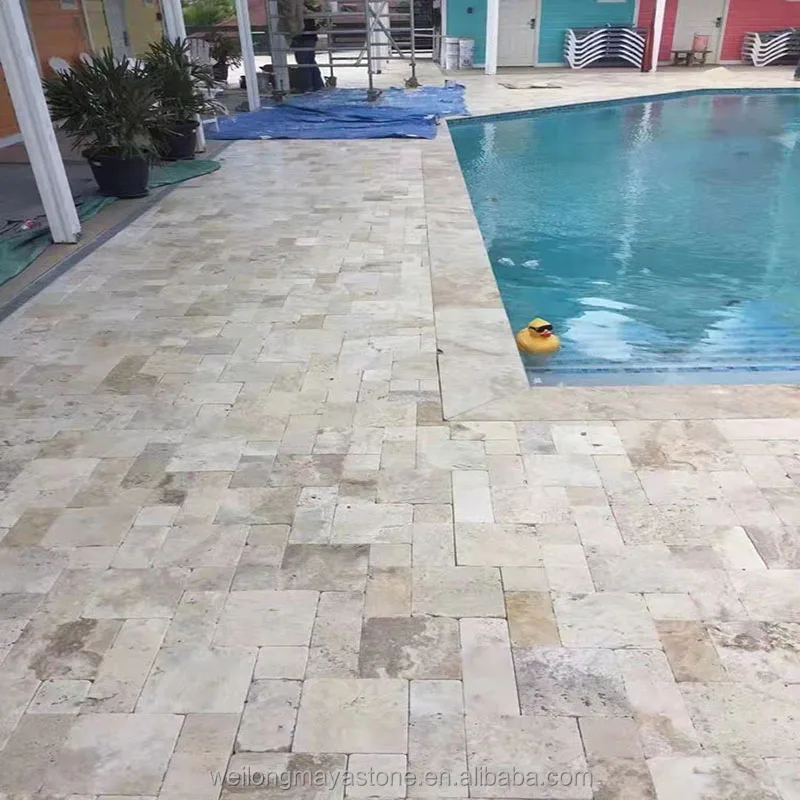 Honed Beige Limestone Tiles for Outdoor for Park Garden Decoration Quality Exterior Wall & Floor Stepping Stones Curbsstones