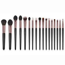 custom wholesale 17pcs makeup sets brushes make-up kits wooden make up brush set Shenzhen supplier