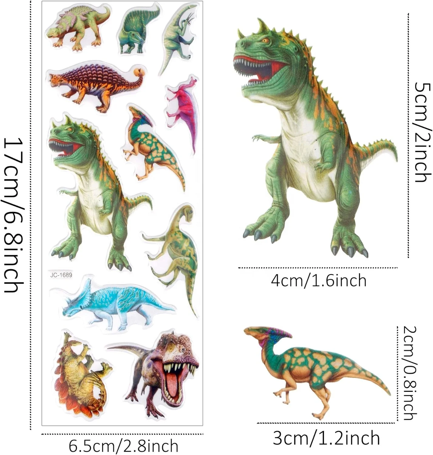 Kids stickers,Upins 14 different sheets 200+ 3D fluffy stickers craft scrapbook, suitable for kids dinosaur lovers