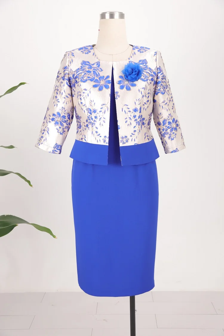 2022  6XL High Quality African Elegant Brocade Long Jacket Suit For Women  Maxi Dress Dashiki Ladies