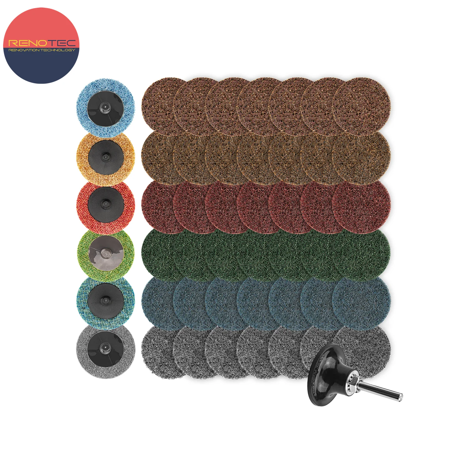 1/2/3 Inch R-type Sanding Discs Roll Lock Surface Sanding Discs Pad Polishing Sandpaper Quick Change Disc for Rotary Tools